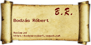 Bodzás Róbert névjegykártya